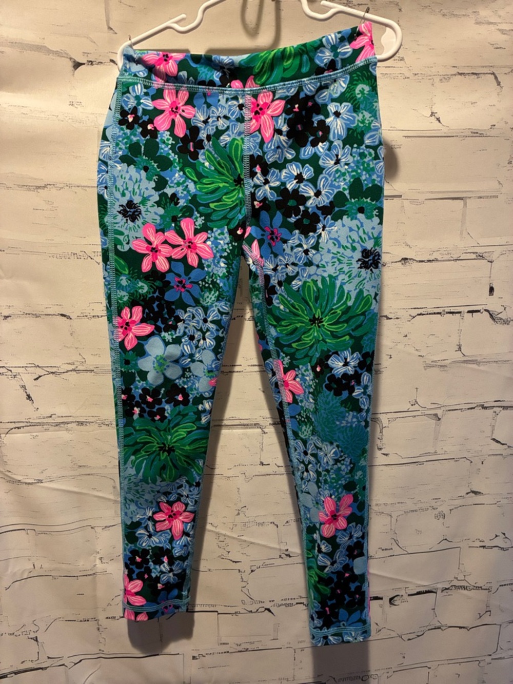 *3/$30* Lilly Pulitzer Girls Floral Stretch Leggings - Blue, Green & Pink